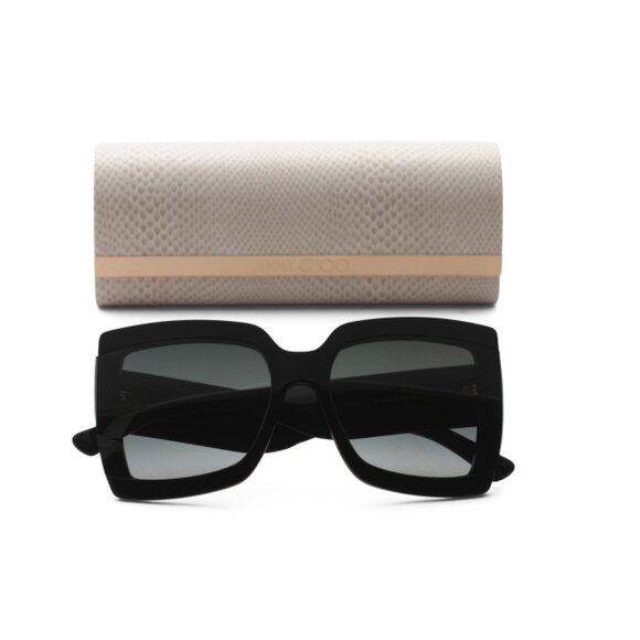 JIMMY CHOO Black 61mm Square Sunglasses